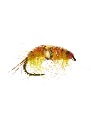 The Fly Fishing Place Olive Beaded Shrimp Scud Flies - 12 Pack Size 12 For Trout Fishing