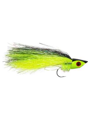 Pole Dancer Fly by Charlie Bisharat- Chartreuse size 2 Largemouth Bass Flies - Surface  and  Divers
