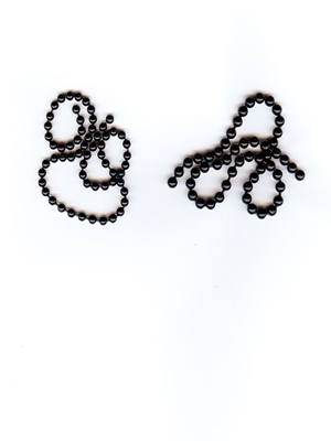 black bead chain eyes Hareline Dubbin