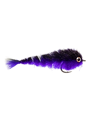 Chocklett's Finesse Game Changer Fly - Purple / Black Smallmouth Bass Flies- Subsurface