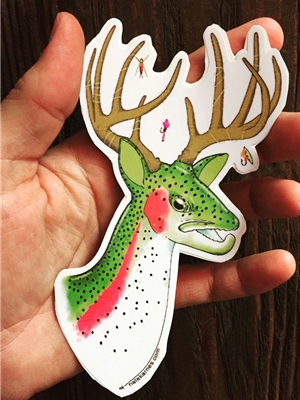 Nate Karnes Buck Bow Decal Fly Fishing Stickers