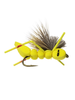 The Fly Fishing Place Godzilla Hopper Fly Fishing Flies - Orange High  Visibility Grasshopper or Stonefly Dry Fly - 4 Flies Hook Size 8