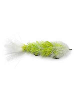 Chocklett's Feather Game Changer- 5" Chartreuse/White Blane Chockletts Game Changer