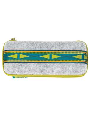 Chums Upcycled Felt Case in Gray/Green fly fishing sun and bug stuff