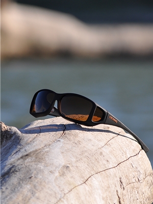 Cocoons Wide with Black Frames and Amber Lens at Mad River Outfitters Cocoons Eyewear