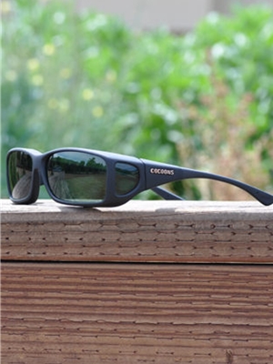 Cocoons Wide with Black Frames and Gray Lens at Mad River Outfitters Cocoons Eyewear at Mad River Outfitters