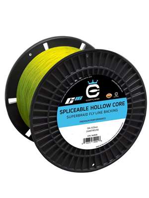 Cortland Spliceable Hollow Core Fly LIne Backing- 40 pound Chartreuse fly line backing