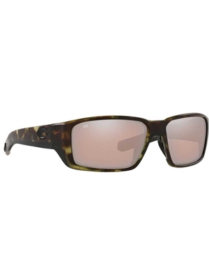 Costa Fantail Pro Sunglasses- matte wetlands with copper silver mirror 580G lenses New Fly Fishing Gear at Mad River Outfitters