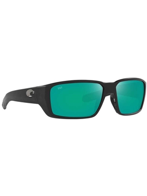 Costa Fantail Pro Sunglasses- matte black with green mirror 580G lenses Costa del Mar