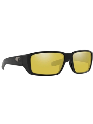 Costa Fantail Pro Sunglasses- matte black with sunrise silver mirror 580G lenses New Fly Fishing Gear at Mad River Outfitters