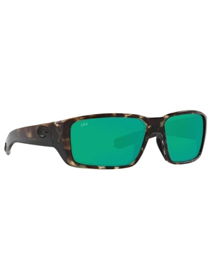 Costa Fantail Pro Sunglasses- matte wetlands with green mirror 580G lenses New Fly Fishing Gear at Mad River Outfitters
