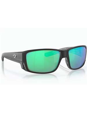 Costa Tuna Alley Pro Sunglasses- matte black with green mirror 580G lenses Costa del Mar