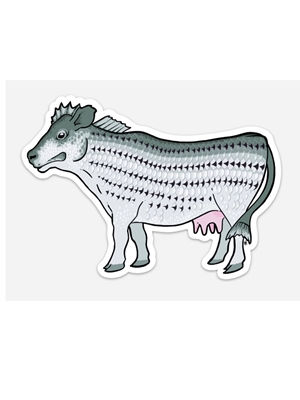 Nate Karnes Cow Striper Decal Nate Karnes Art- Pig Fish Stickers