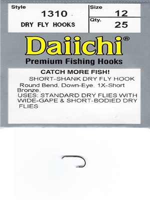 Daiichi 1310 Dry Fly Hooks Daiichi Fly Hooks