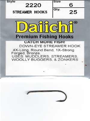 daiichi 2220 4x streamer hook streamer fly tying hooks