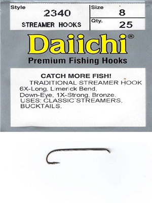 Daiichi 2340 6X Streamer Hook streamer fly tying hooks