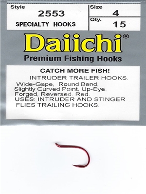 Daiichi 2553 Red Octopus Hook Tube Fly Hooks