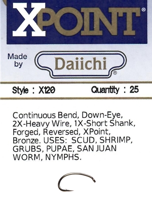 Daiichi X120 Fly Hooks fly tying nymph hooks