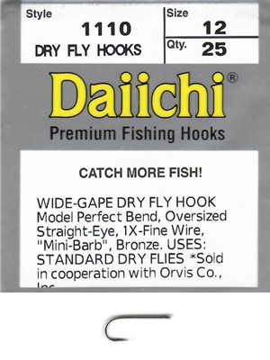 Daiichi 1110 Fly Hooks dry fly hooks