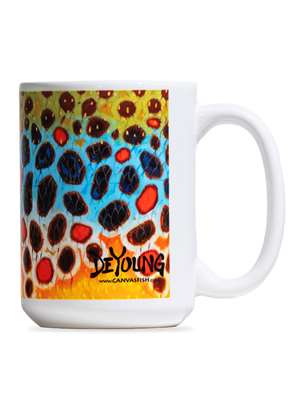 DeYoung Brown Trout Coffee Mug derek deyoung art studios