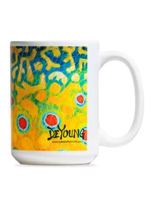 DeYoung Brook Trout Coffee Mug derek deyoung art studios