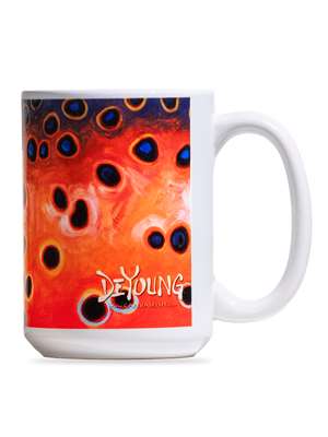 DeYoung Cutthroat Trout Coffee Mug derek deyoung art studios