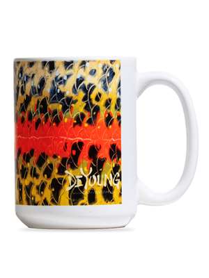 DeYoung Trout Coffee Mug rainbow trout derek deyoung art studios
