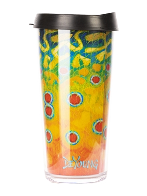 deyoung brook trout travel mug derek deyoung art studios