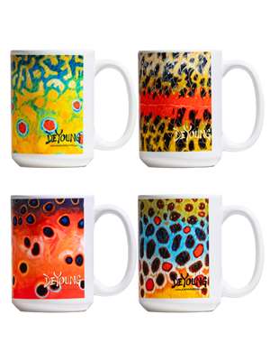 DeYoung Trout Coffee Mug set derek deyoung art studios