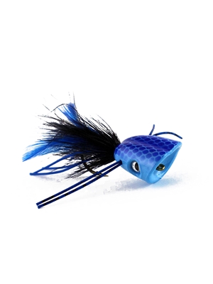 Double Barrel Popper- Blue Smallmouth Bass Flies- Surface