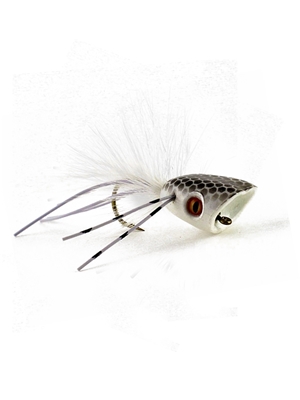 Double Barrel Popper- White Flymen Fishing Company