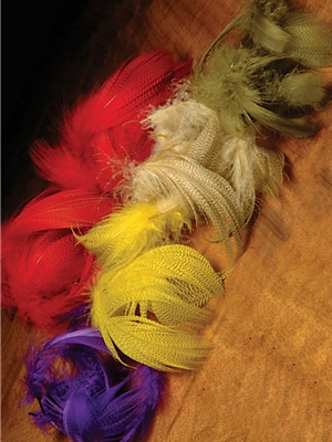 dyed mallard flank feathers Hareline Dubbin