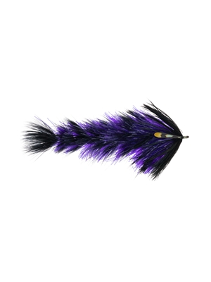 Blane Chocklett's Feather Game Changer- small black purple Flymen Fishing Company
