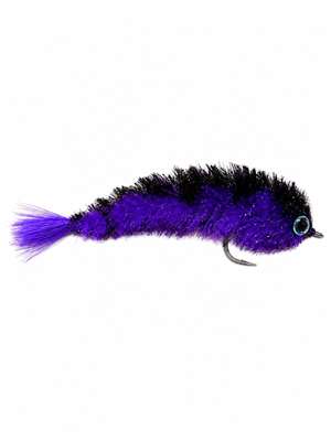 Chocklett's 4" Finesse Changer Fly- Black/Purple Largemouth Bass Flies - Subsurface