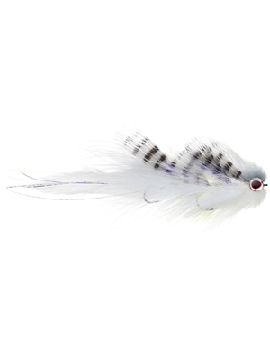 Galloup's Bangtail T & A Streamer - Gray / White Smallmouth Bass Flies- Subsurface