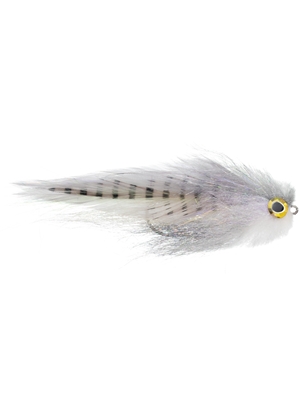 Kelly Galloup's Belly Bumper Streamer- gray/white Largemouth Bass Flies - Subsurface