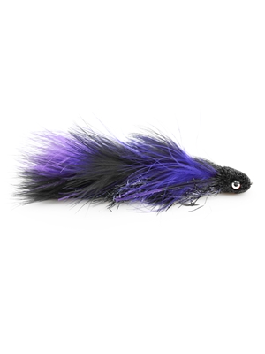 Galloup's Menage-a-Dungeon Fly- Black/Purple Largemouth Bass Flies - Subsurface