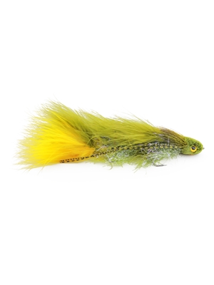 Galloup's Menage-a-Dungeon Fly- Olive/Yellow Largemouth Bass Flies - Subsurface
