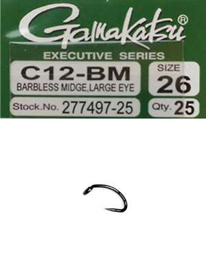 Gamakatsu C12-BM Barbless Midge available at Mad River Outfitters New Fly Tying Materials at Mad River Outfitters