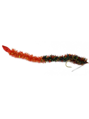 Gulley Worm Fly- black Largemouth Bass Flies - Subsurface