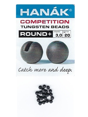 Hanak Competition Slotted Tungsten Beads matte black Beads, Cones  and  Eyes