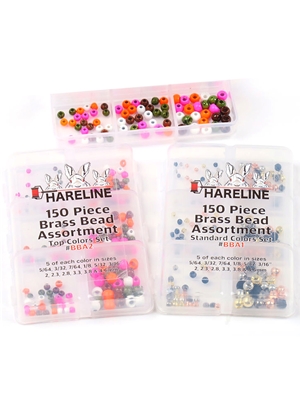 Hareline Brass Bead 150 Piece Assortment at Mad River Outfitters! Gifts for Fly Tying at Mad River Outfitters