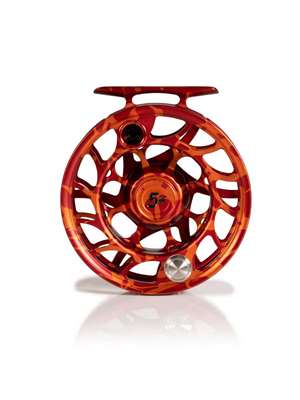 Hatch Iconic 5 Plus Fly Reel- custom red orange magma New Fly Reels at Mad River Outfitters