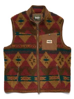 Howler Brothers Chisos Fleece Vest in Mitla Motifs : Russet Men's Layering and Insulation