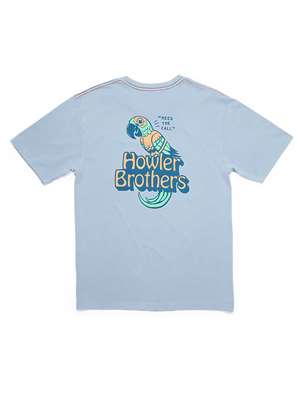 Howler Brothers Chatty Bird T-Shirt in Dusty Blue Fly Fishing T-Shirts at Mad River Outfitters!