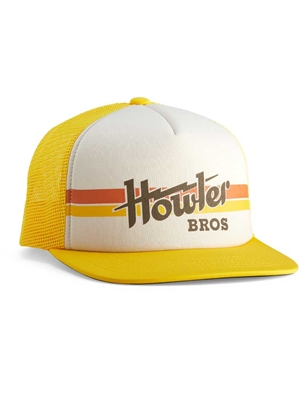 Howler Brothers Electric Stripe Snapback Hat in Gold/Stone Howler Brothers Apparel at Mad River Outfitters