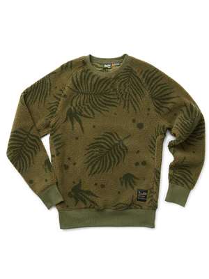 Howler Brothers Eleos Fleece Crewneck in Forest Floor: Frond Men's Layering and Insulation