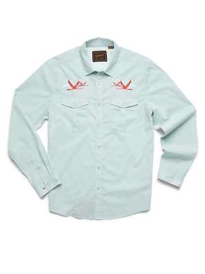 Howler Brothers Gaucho Snapshirt - Flamingo at the Moon at Mad River Outfitters mad river outfitters men's shirts and tops