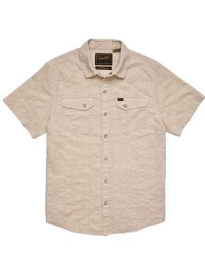 Howler Brothers H Bar B Snapshirt in Eyelet Stripe: Off White