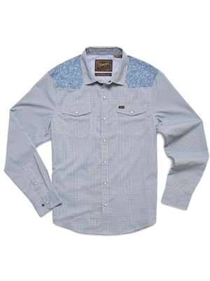 Howler Brothers H Bar Tech Longsleeve in Wild Rag: Blue Mirage Men's Fly Fishing Shirts at Mad River Outfitters